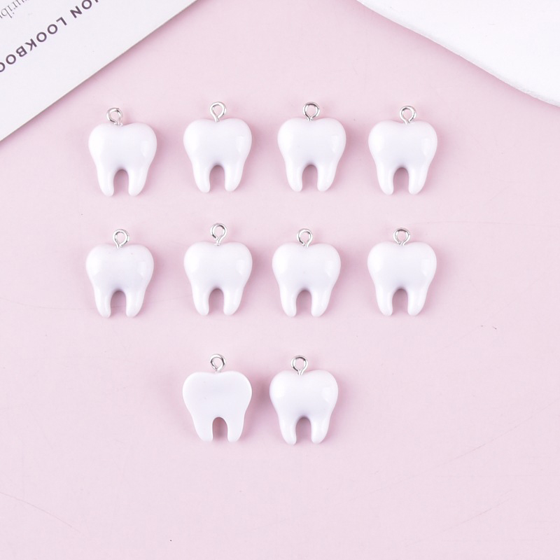 10pcs Cute White Teeth Resin P - Resin Art Gift Ideas recension och pris
