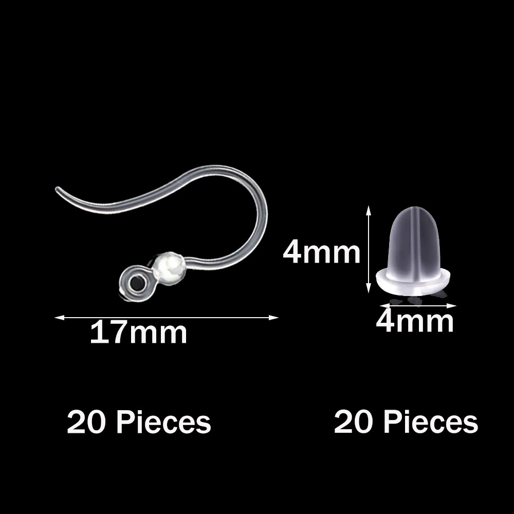 40pcs Clear Plastic Earring Ho - Resin Art Gift Ideas recension och pris